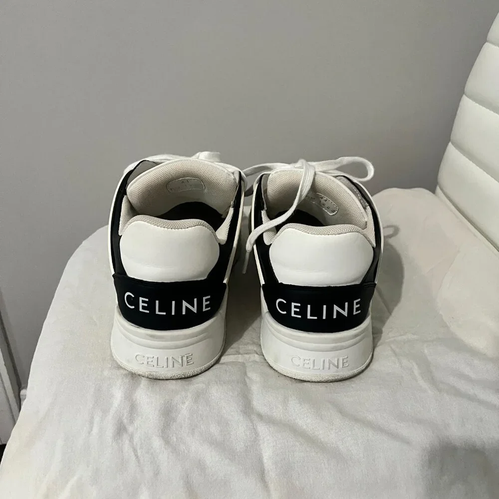 Celine Black and White Low-Top Sneakers